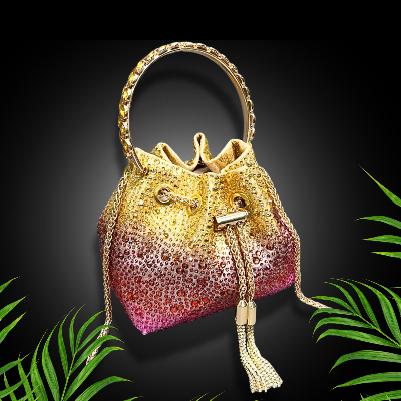 Crystal Embellished Bucket Bag Tropical Kiss