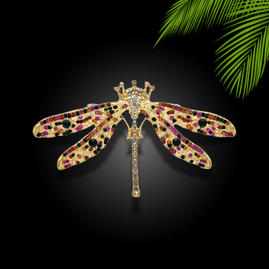 Elegant Dragonfly Brooch crystal jewelry