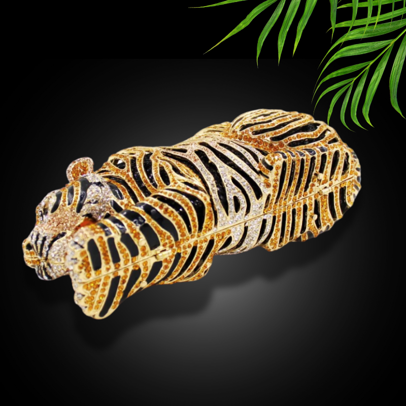 Charm Jewel Tiger Evening Bag