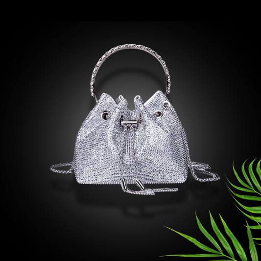 Brillance Crystal Silver Purse Evening Bag