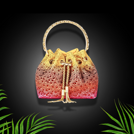 Crystal Embellished  Bucket Bag Tropical Kiss