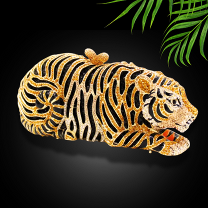 Charm Jewel Tiger Evening Bag
