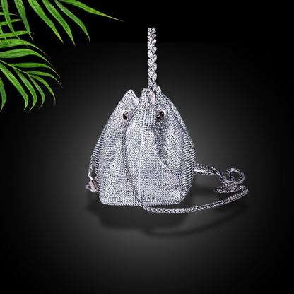 Brillance Crystal Silver Purse Evening Bag