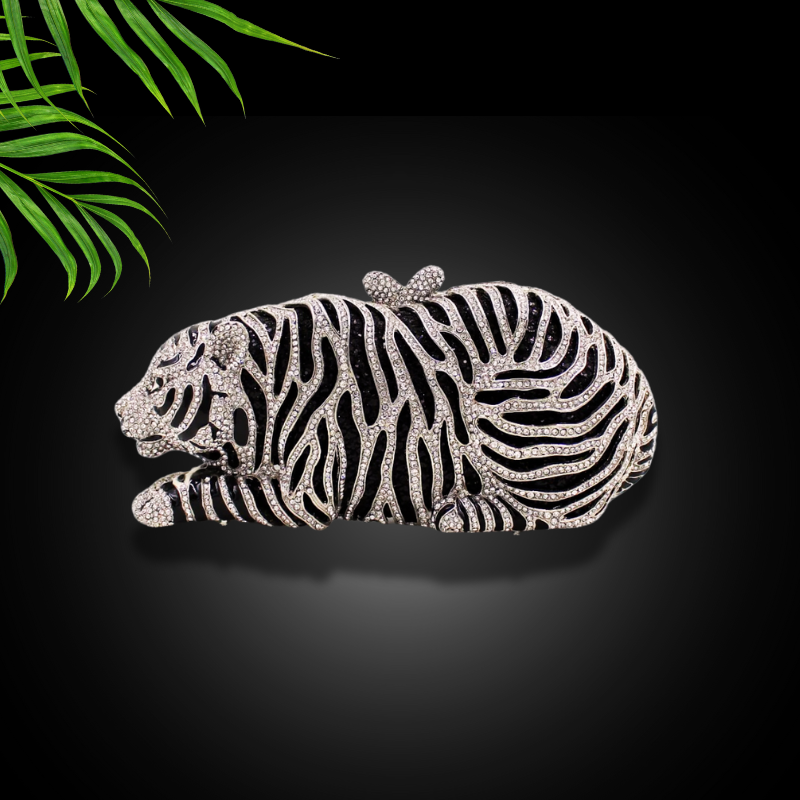 Charm Jewel Tiger Evening Bag